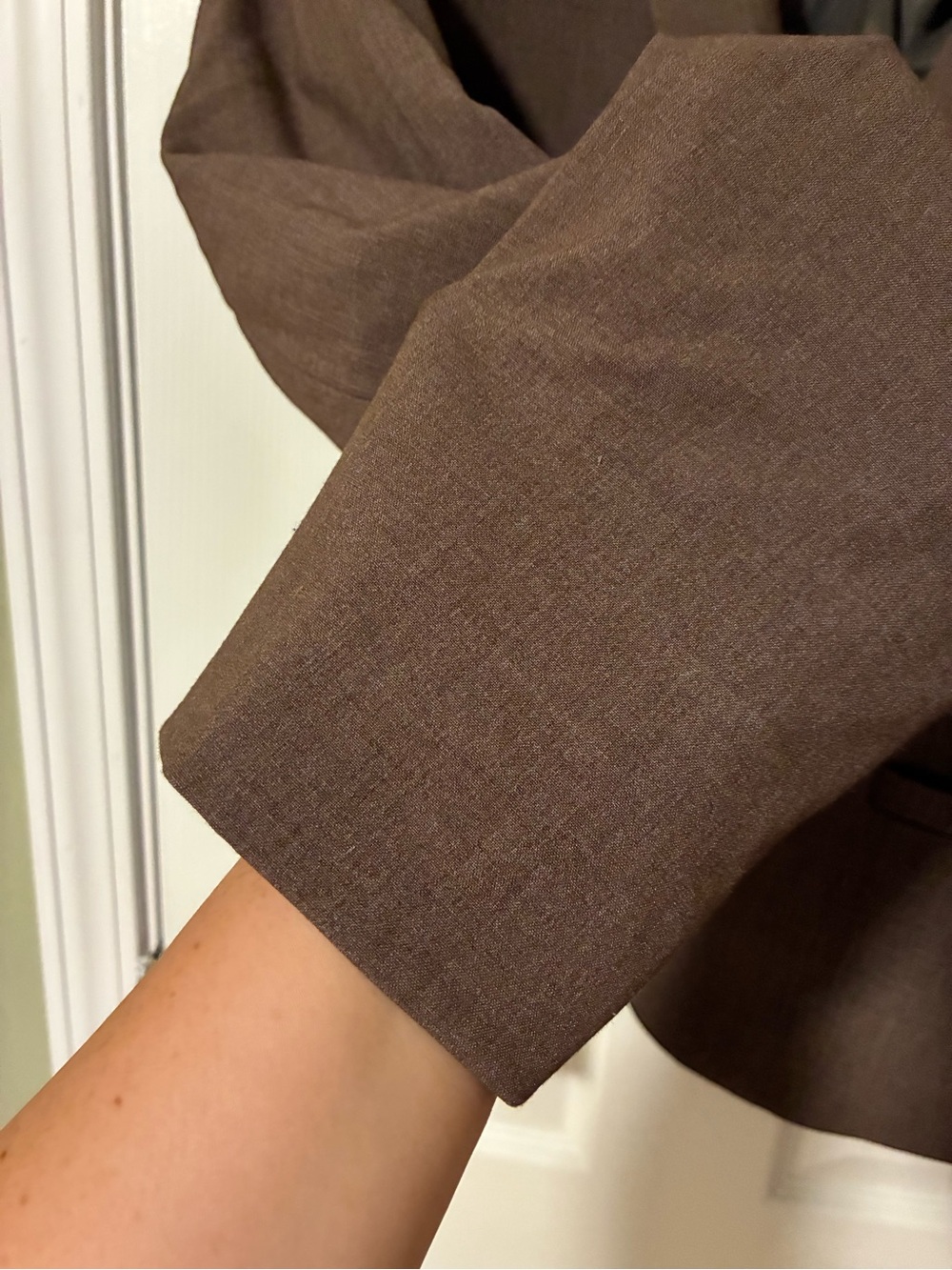 Calvin Klein Women's Brown Notch-Lapel Blazer - Picture 4 of 6